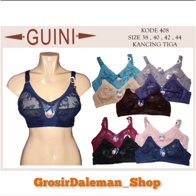 BH Bra Sister GUINI 408 / BH Tipis Tanpa Kawat Tali Besar