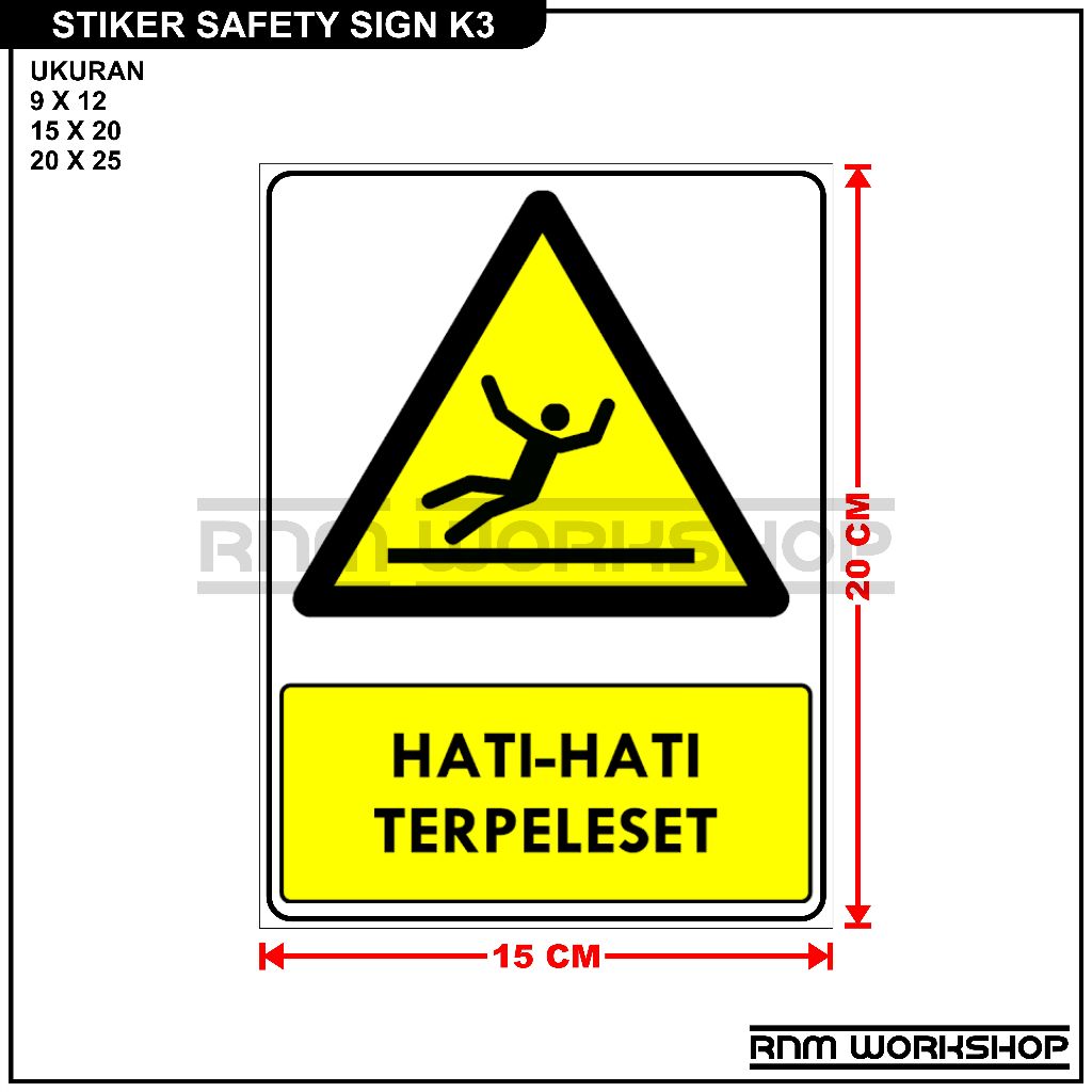 

STIKER SAFETY SIGN RAMBU K3 HATI - HATI TERPELESET