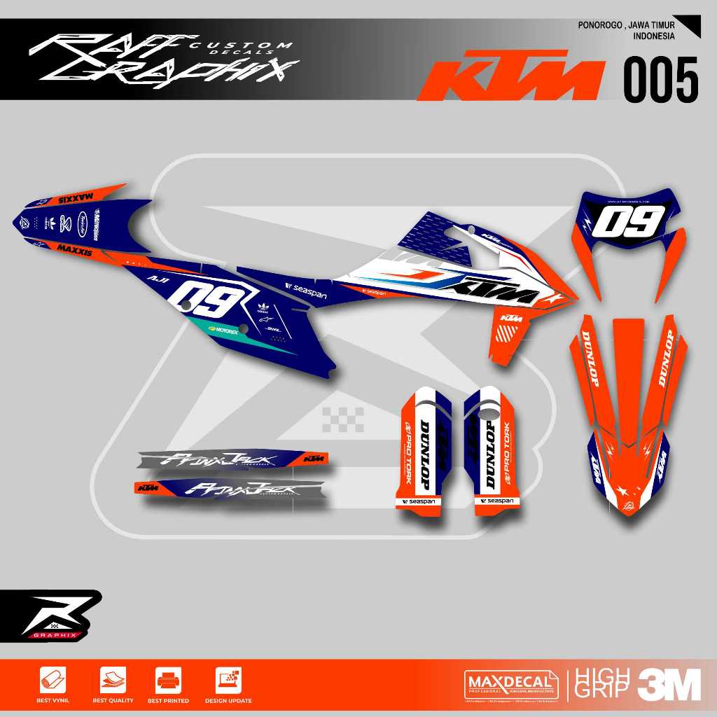 DECAL PREMIUM KTM 250.300exc  thn 2020 - 2023 KODE 005