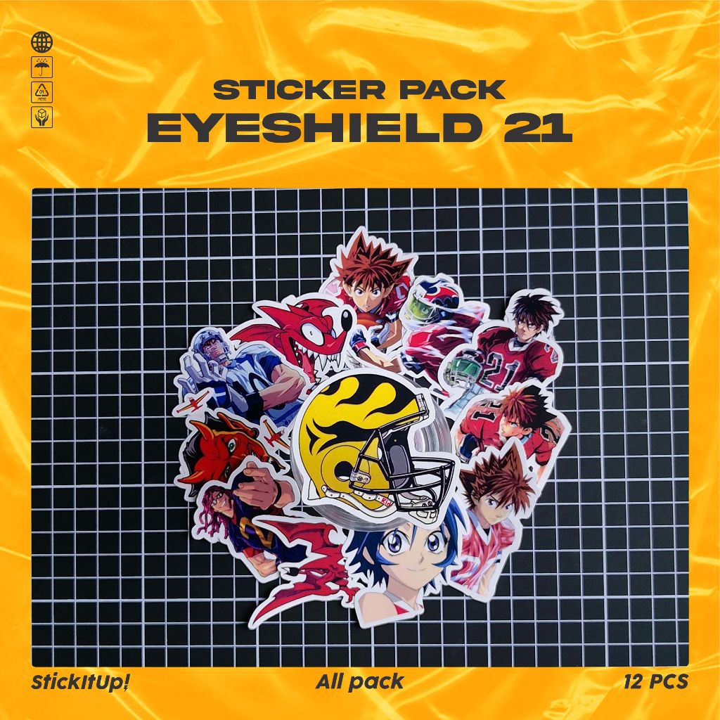 

COD✨ StickItUp Stiker Pack Anime Eyeshield 21 Colorfull Keren Untuk Koper Laptop Skateboard