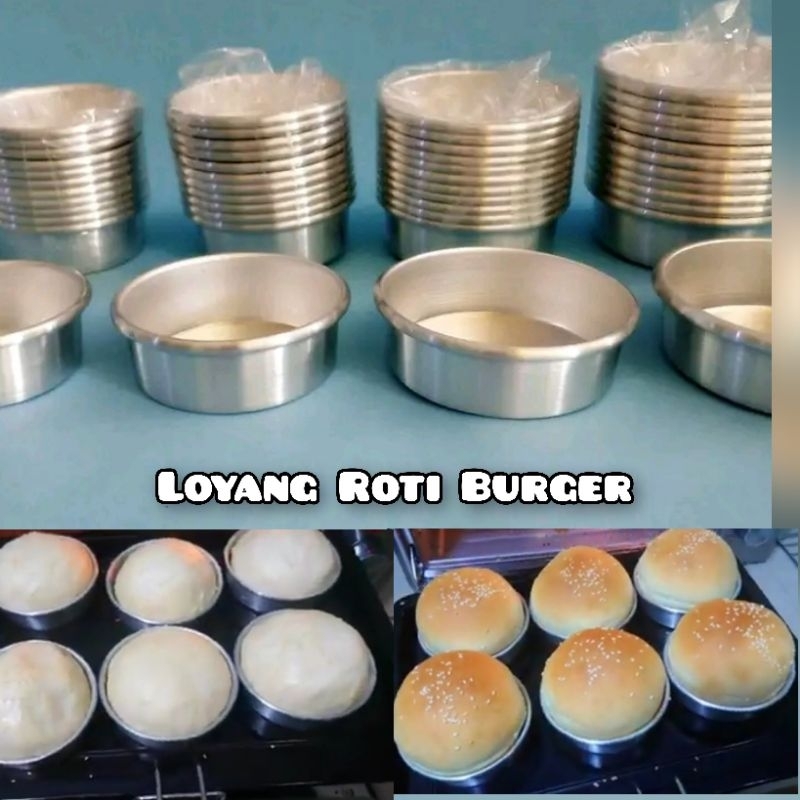 Loyang Bulat Mini Press Loyang Roti Burger Cetakan Cromboloni Cetakan Roti Burger