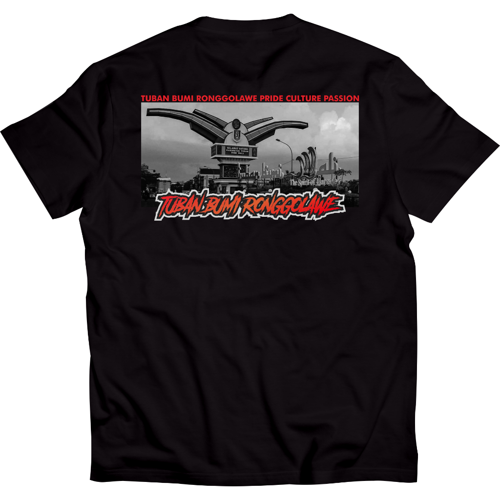 Kaos oleh oleh Khas Ikon Kota Tuban T-shirt Tuban Bumi Ronggolawe Bahan Katun