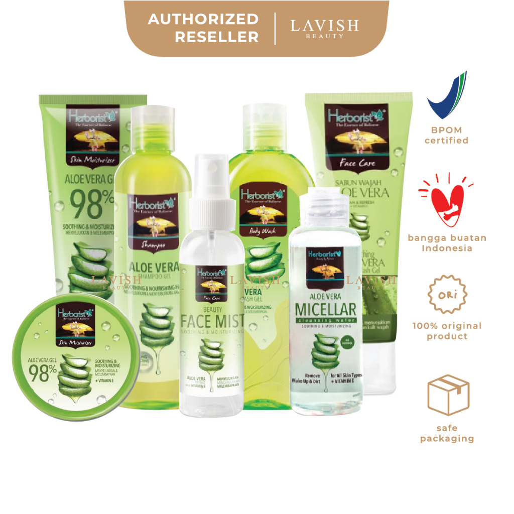 HERBORIST Aloe Vera Gel // Shampoo Gel // Beauty Face Mist // Body Wash Gel // Micellar Cleansing Wa