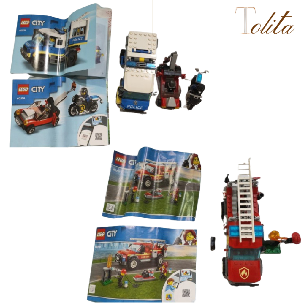 lego city police prisioner fire truck pick up tow truck  starter set 60231 60276 60081 60088 / maina