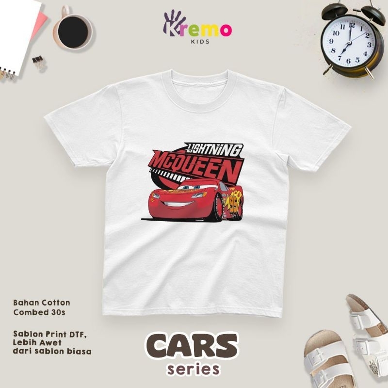 Kaos Anak Cars Lighting McQueen