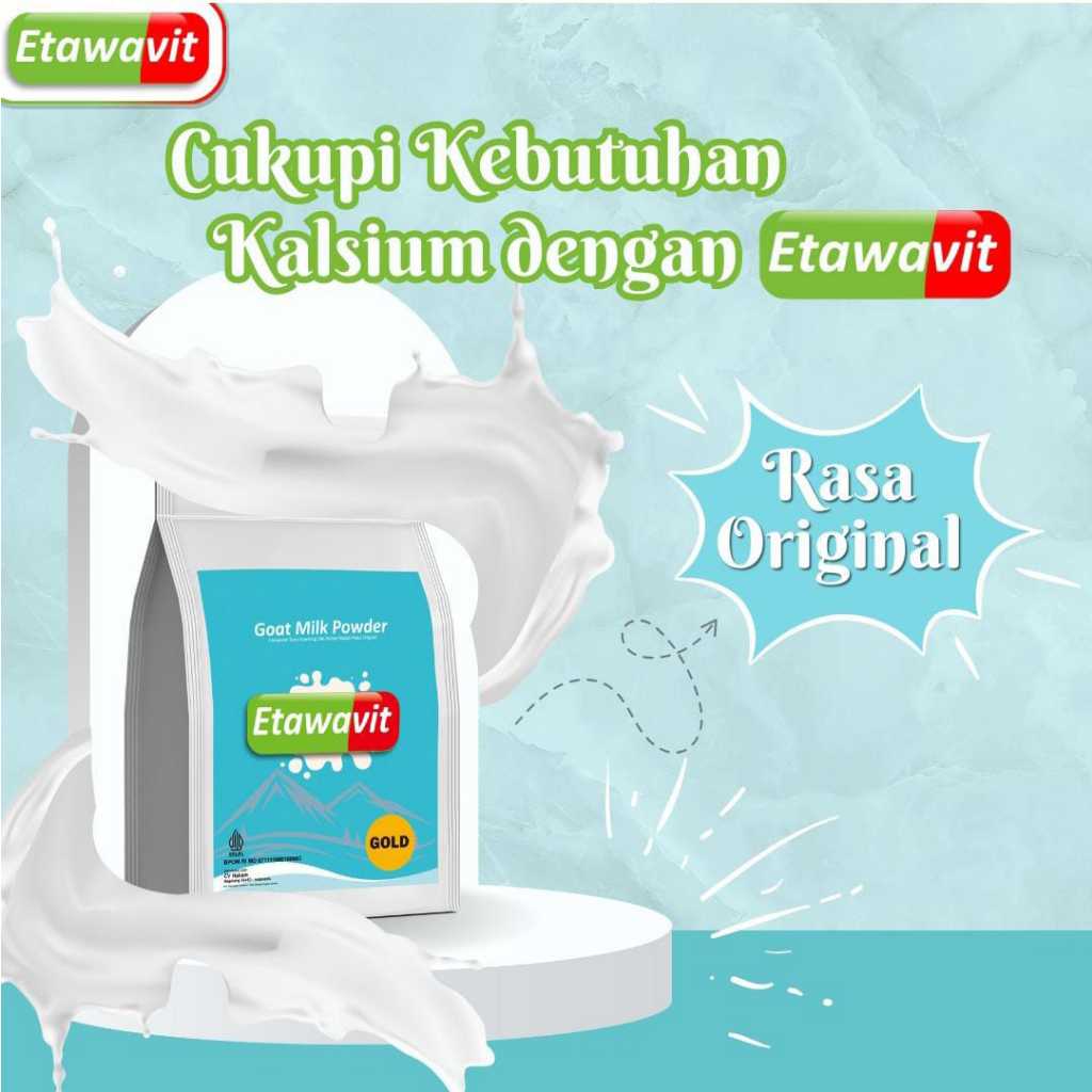 

Jadikan Susu Kambing, "ETAWAVIT" adalah teman setia untuk menjalani gaya hidup sehat dan bugar rasa Original berat 200 gr