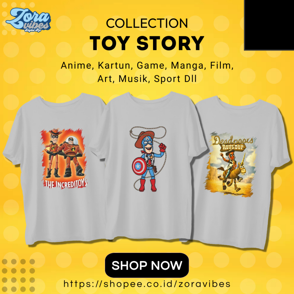 Toy Story Kaos Baju Toy Story Anak Baju