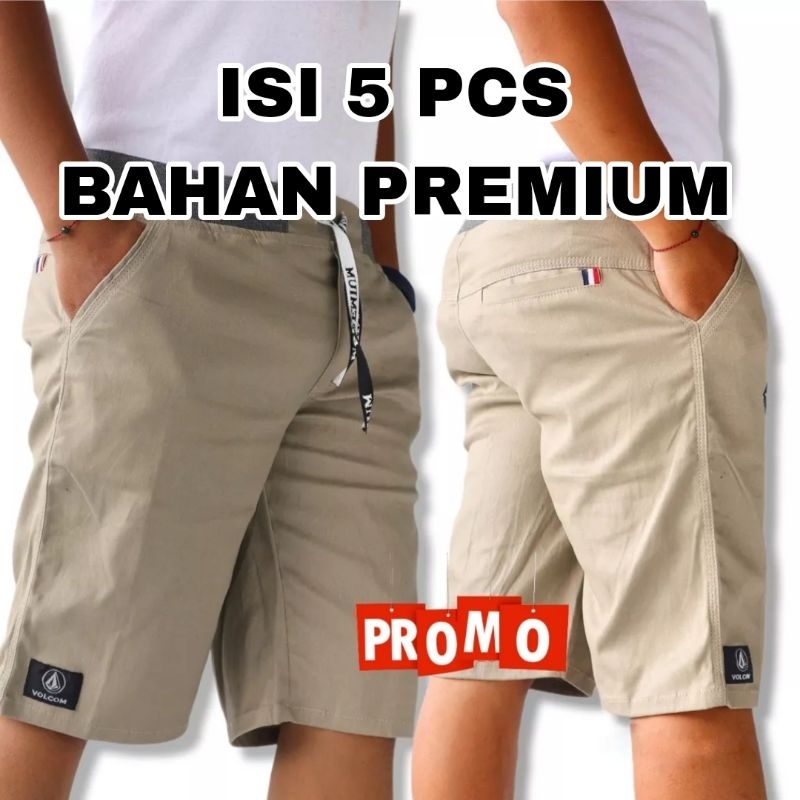 PROMO ISI 5 PCS CELANA CHINOS PENDEK CELANA PENDEK PRIA