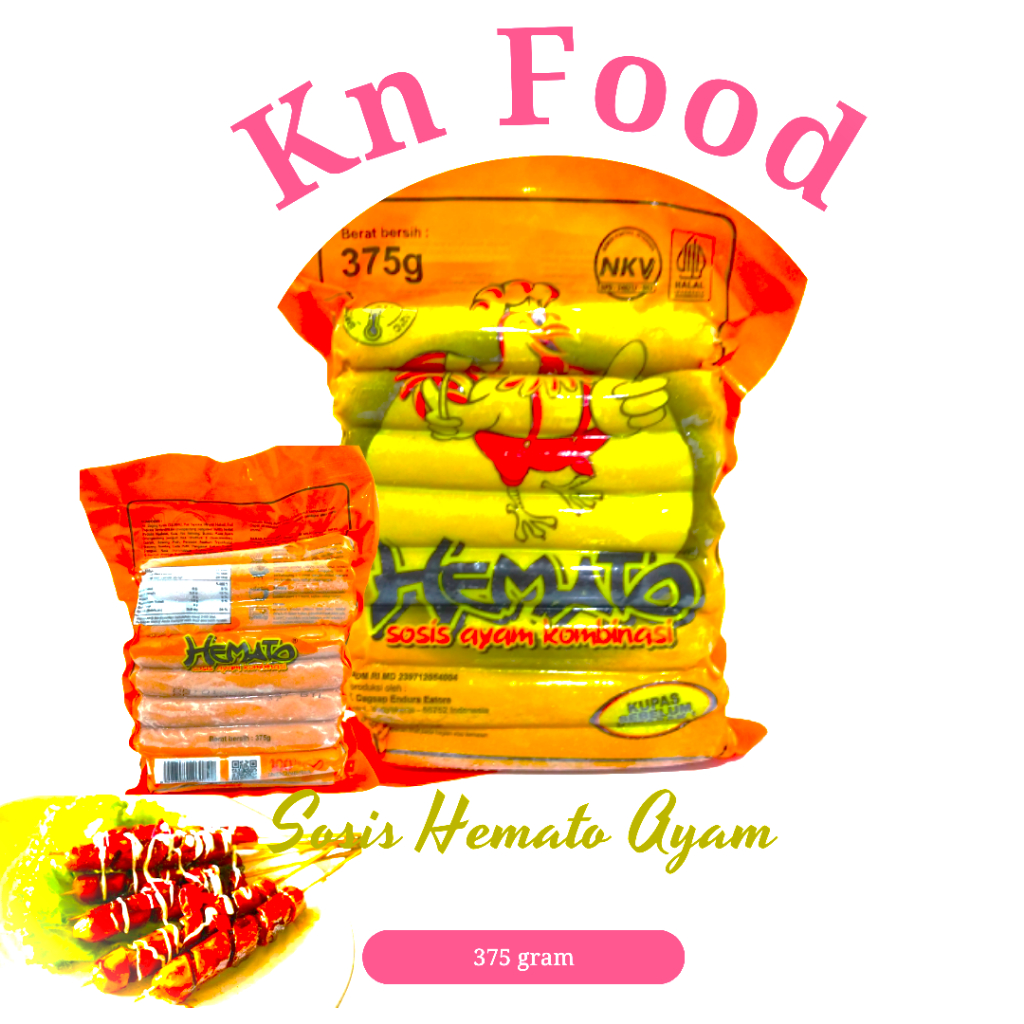 

Sosis Ayam Hemato (375 gr) Isi 15 pcs / sosis ayam hemato pendek / sosis