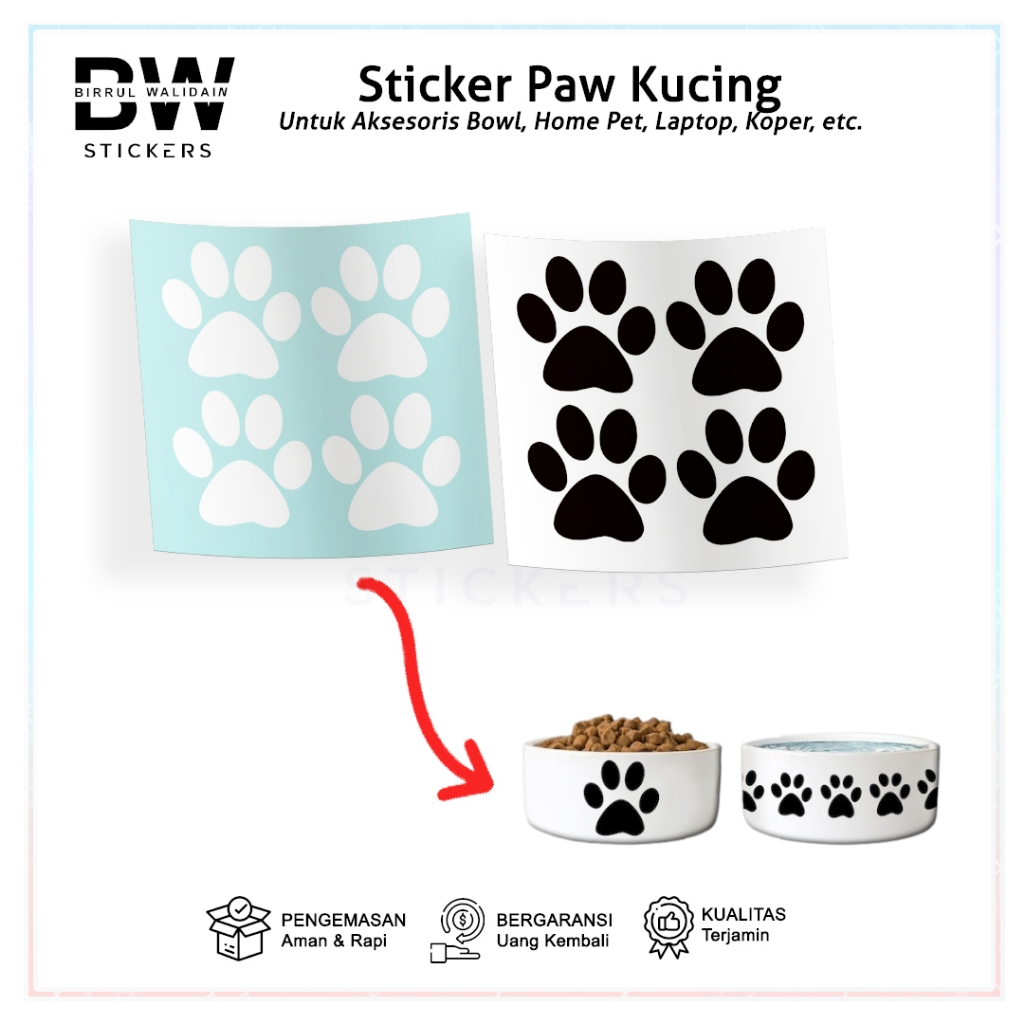 

Birrul - Stiker Jejak Kaki Kucing / Sticker Meow Paw