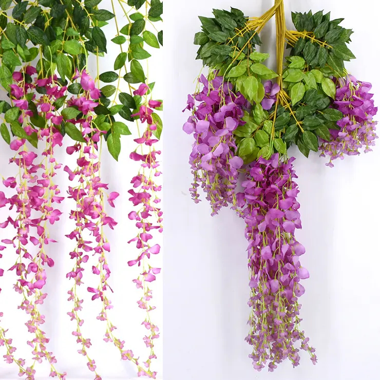Bunga Wisteria Kecil - Bunga Dekorasi Hiasan Pesta - Bunga Wisteria Plastik - Bunga Hiasan Rumah
