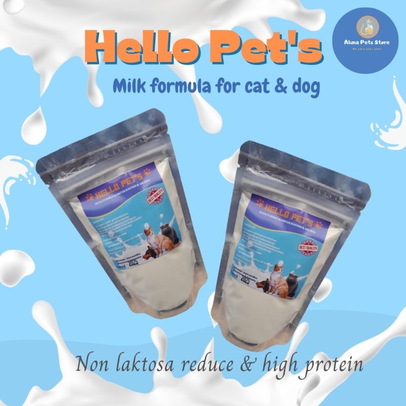 hello pets susu kucing anti diare susu anak kucing/susu kitten bayi kucing/susu kucing baru lahir
