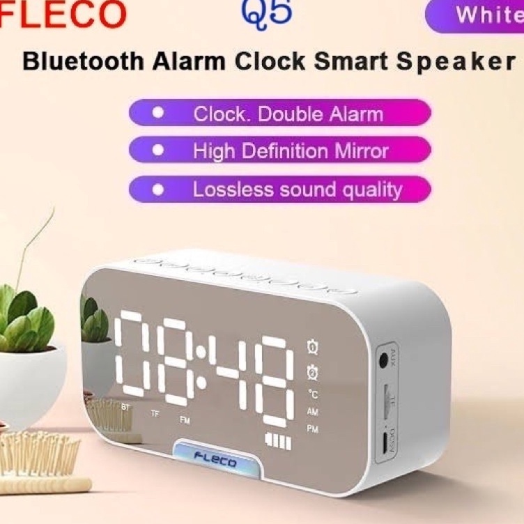 Jam Digital Speaker Q5 Digital Clock Smart Speaker Murottal Quran 3 Juz Speaker Fleco Q5 Berkualitas