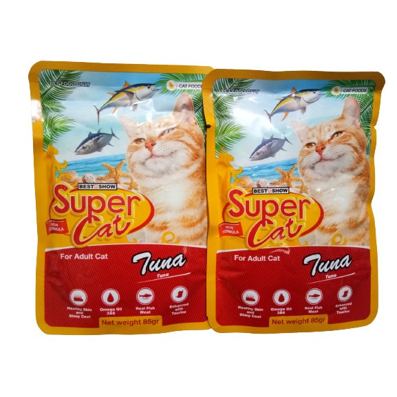 Super Cat Pouch Sachet Adult Tuna 85g Super Cat Wet Food Tuna Adult