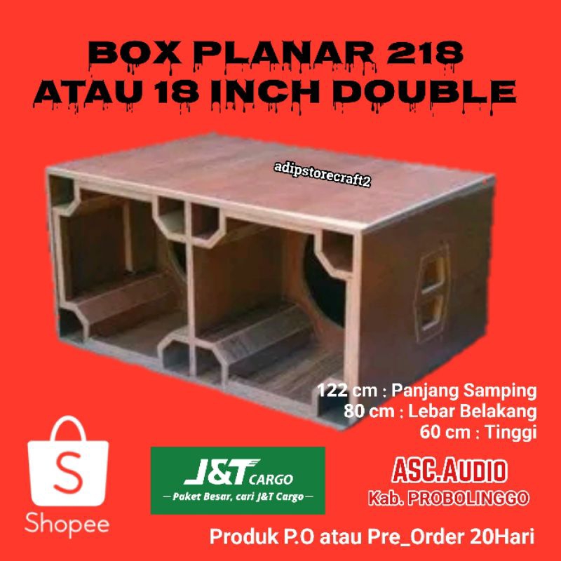 Box Speaker Planar Brewog 18 inch Double