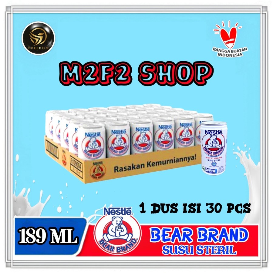 

Bear Brand Original Milk | Susu Sterilisasi Beruang - 189 ml (Kemasan Karton)