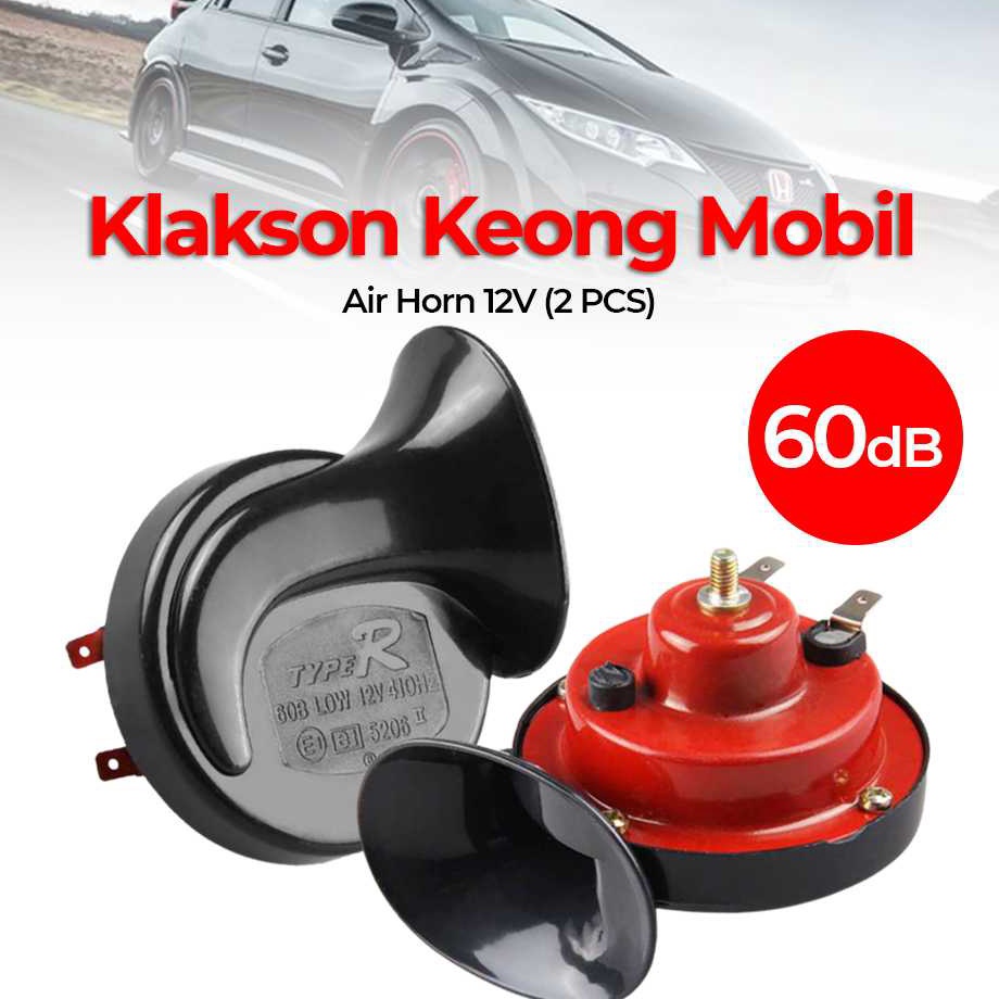 ZCD Klakson Keong Motor Mobil 2pcs Type R Klakson Keong Mobil Air Horn 12V 6dB 2 PCS SNail Horn