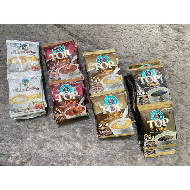 

top coffe white mocca kopi gula susu renteng 12pcs