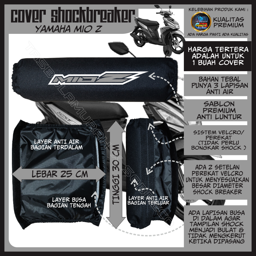 SARUNG PELINDUNG COVER SOKBREKER SHOCK BREAKER BELAKANG MOTOR MIO Z ANTI AIR