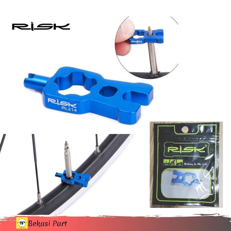 Risk Kunci Pentil kecil Presta Pentil Besar Sepeda Alat Kunci Pentil Sepeda Risk Tool Schrader Prest