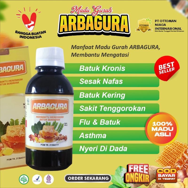 

[BELI 2 GRATIS 1] MADU GURAH ARBAGURA MADU GURAH HERBAL OBAT BATUK KRONIS ASMA TBC SINUSITIS BRONKITIS RADANG TENGGOROKAN DAN LAINNYA