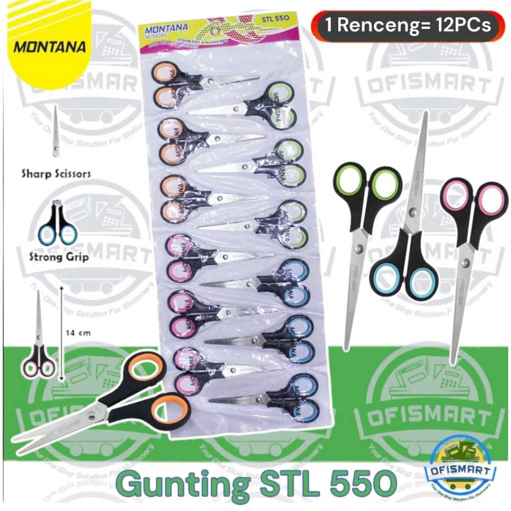 

Montana Scissors 5 Inch Gunting STL 550 | @1Renceng=12PCs