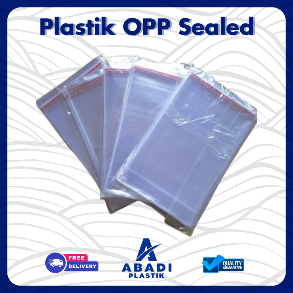 

[ ISI 10 PACK] Plastik Bening Opp Seal / Perekat