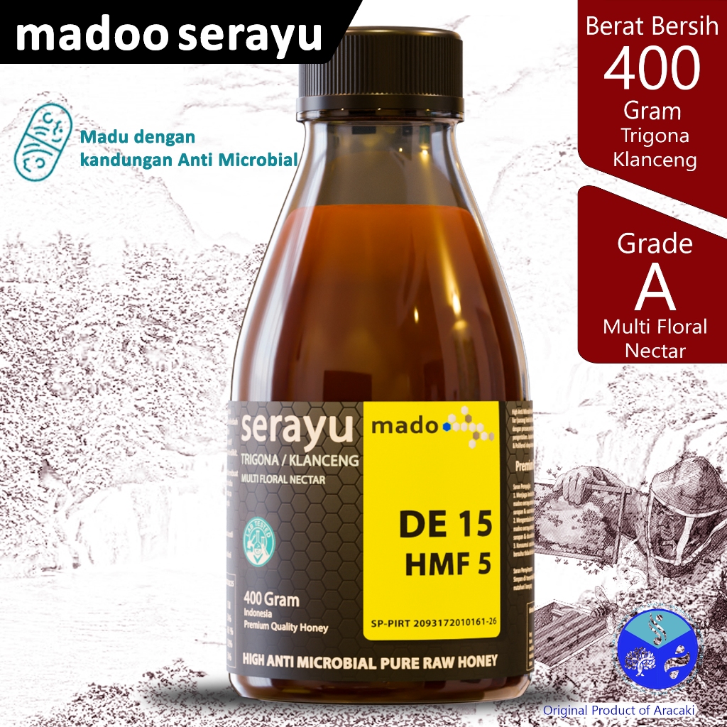 

Madu Klanceng Liar Antimicrobial Raw Honey Madoo Serayu 400 gram