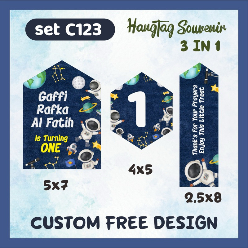 

Hangtag Birthday Ulang tahun 3 in 1 custom design