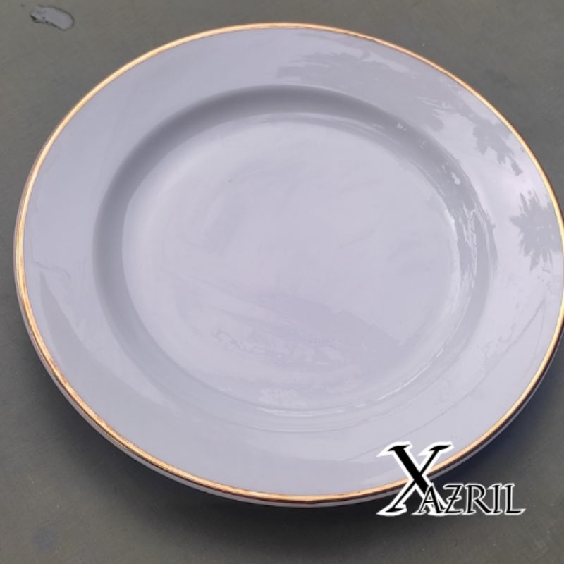 SANGO piring keramik 9" in / piring ceper / piring 9 in / piring sango / piring makan list emas / pi