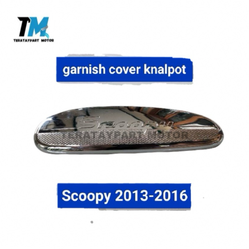 Garnis Cover tameng knalpot honda Scoopy fi K16 2013-2016 original asesoris honda