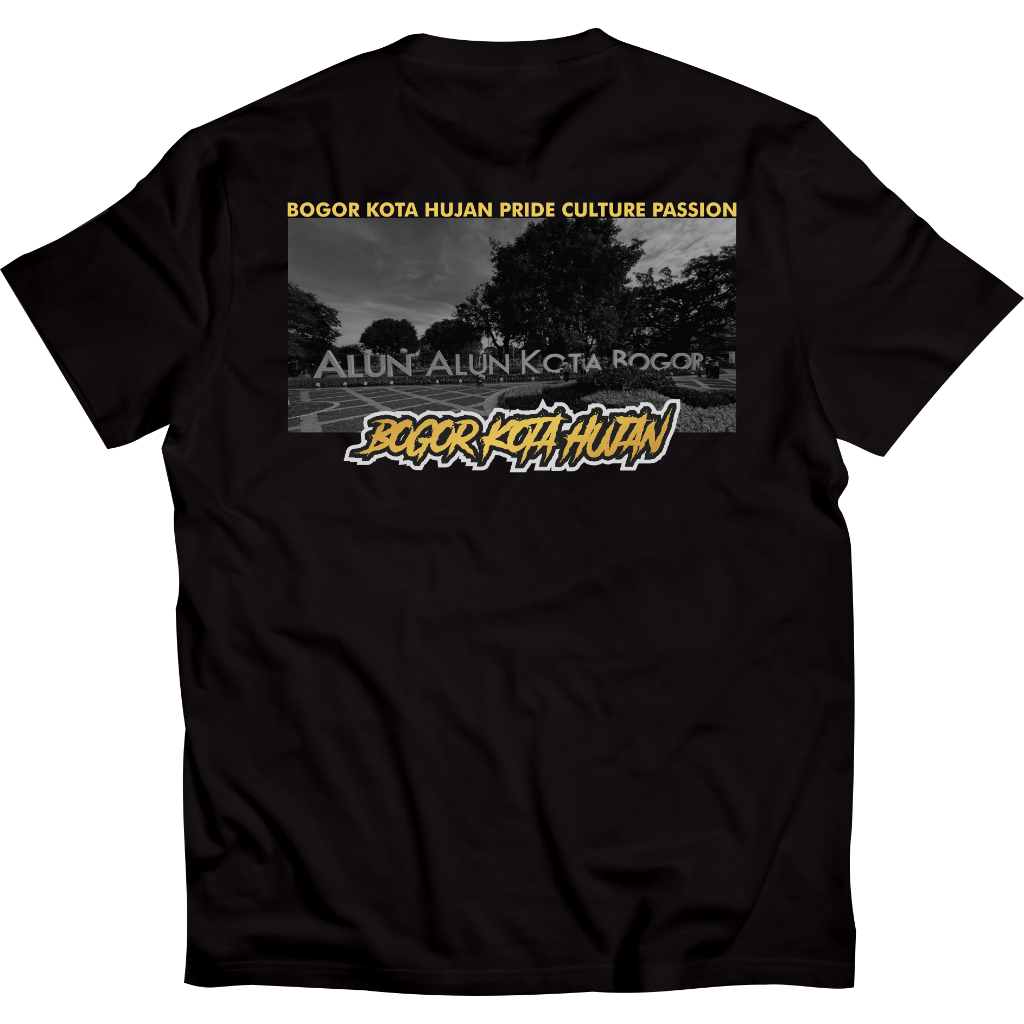 Kaos oleh oleh Khas Ikon Kota Bogor T-shirt Bogor Kota Hujan Bahan Katun