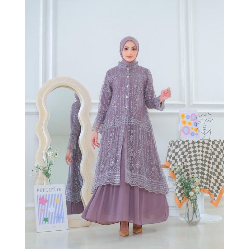 Gamis Outer Lepas Ld 130cm| Gamis Tile Busui| Gamis Jumbo LD 130| Gamis Pesta| Gamis Brukat| Gamis K