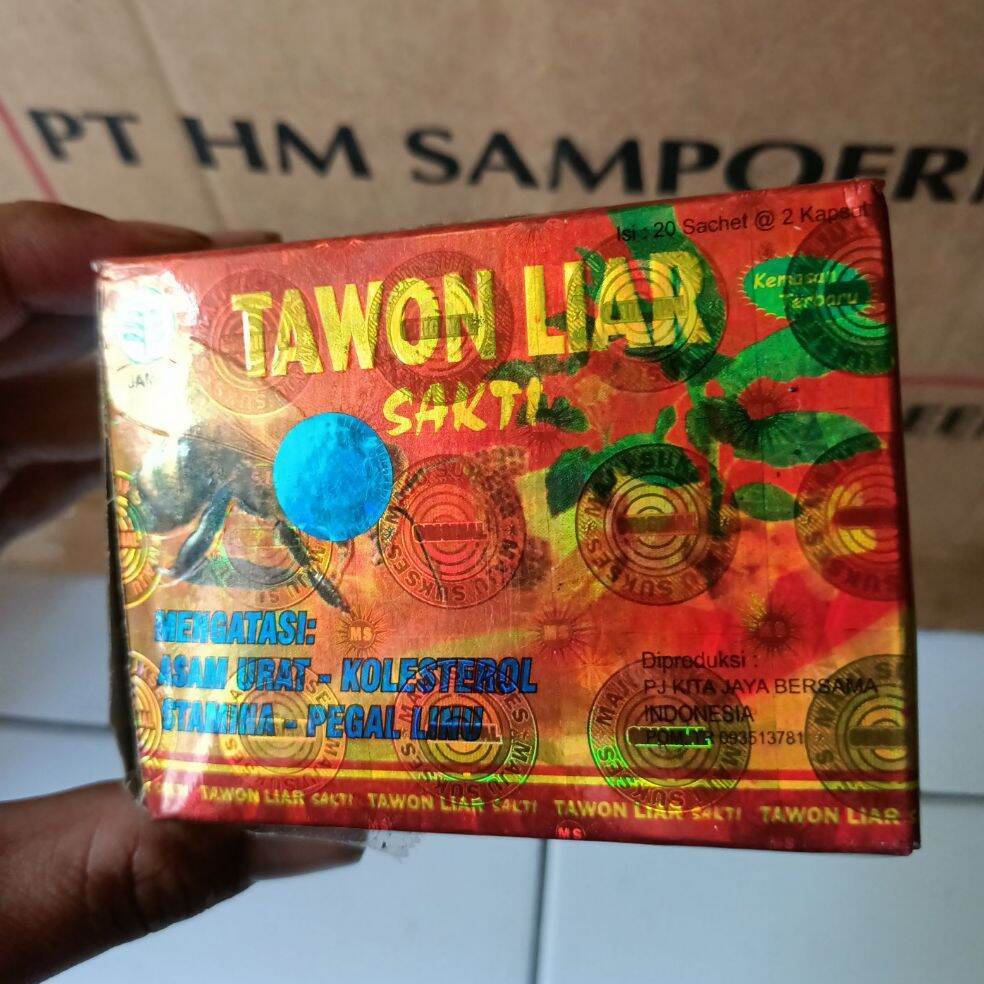 (Liar) Herbal tawon sakti original 100% Asli kapsul 1 box isi 20 sachet obat asam urat paling ampuh