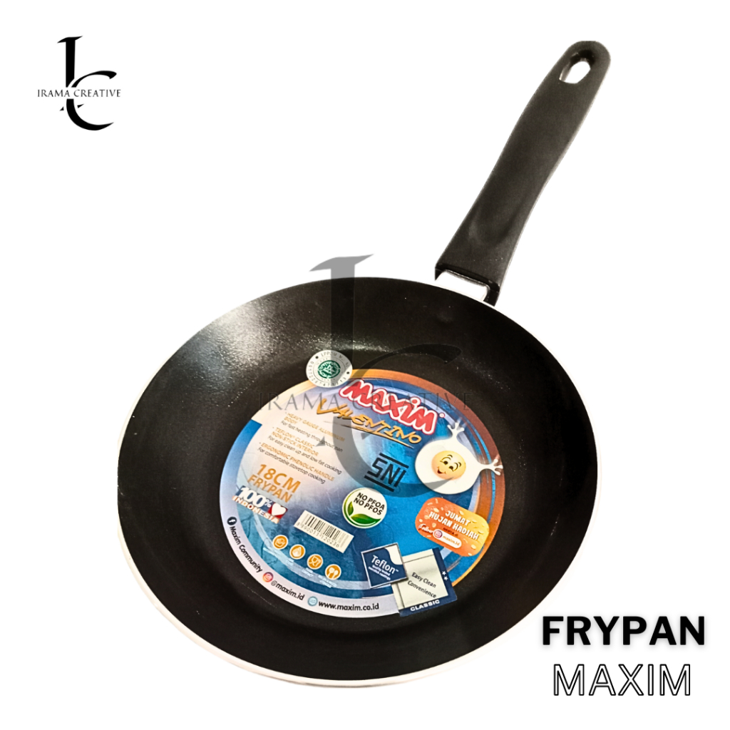 WAJAN Frypan Maxim / Teflon Valentino Ukuran 18cm - 22cm