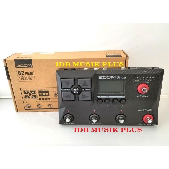 Multi Efek Bass Zoom B2 FOUR + Adaptor Zoom AD-16E Original