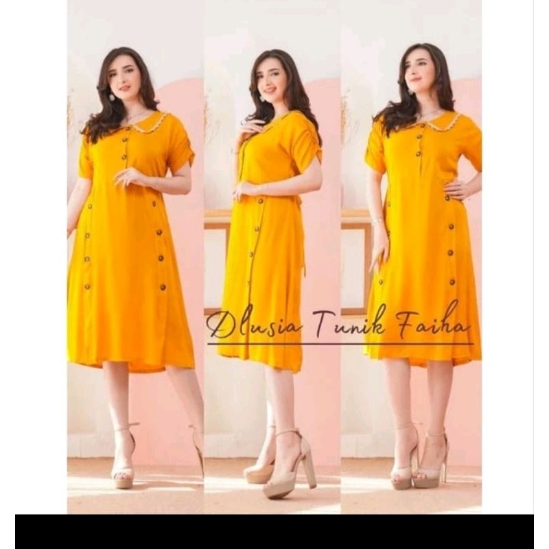 Dlusia tunik faiha [daster kekinian]busui||baju wanita santai||BAJU MURAH