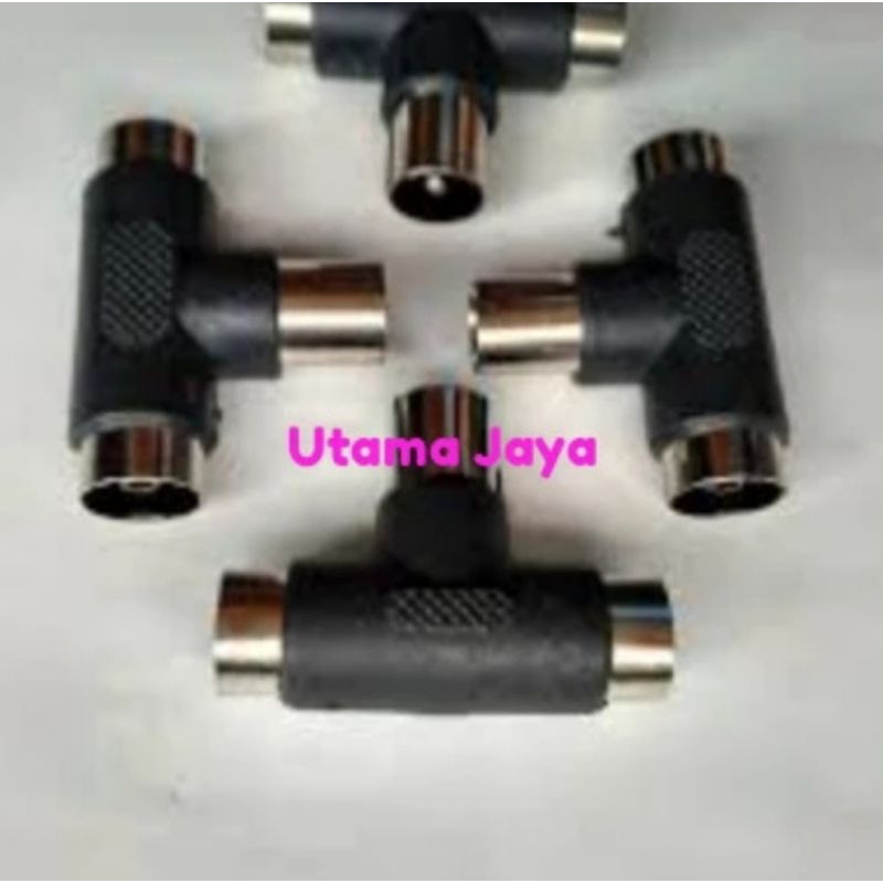 Jek T Antena TV Splitter / Sambungan Antena