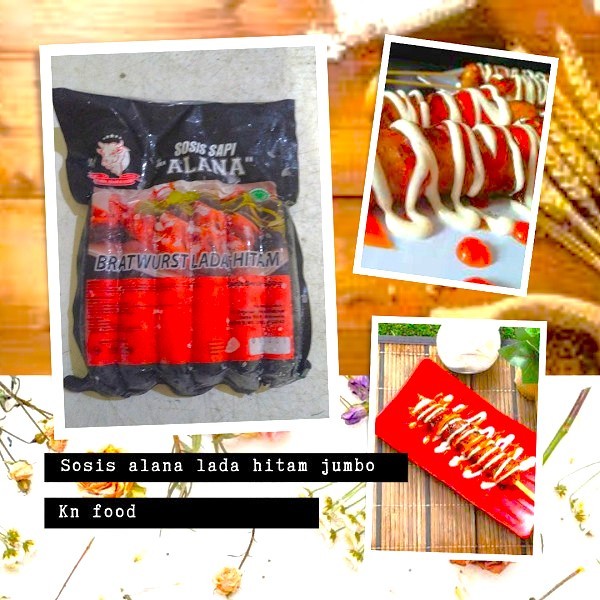 

Sosis bakar /goreng / alana sosis sapi lada hitam JUMBO 500g