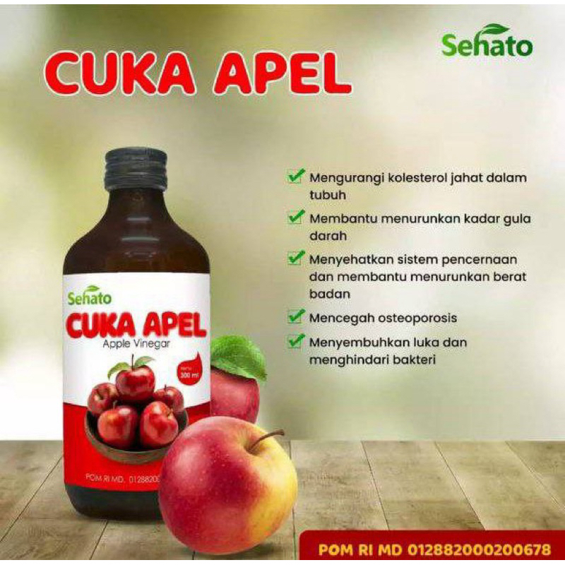 

Cuka Apel Sehato / Vinegar Apple Original 100% Tahesta Tahestian Batu Malang With Mother
