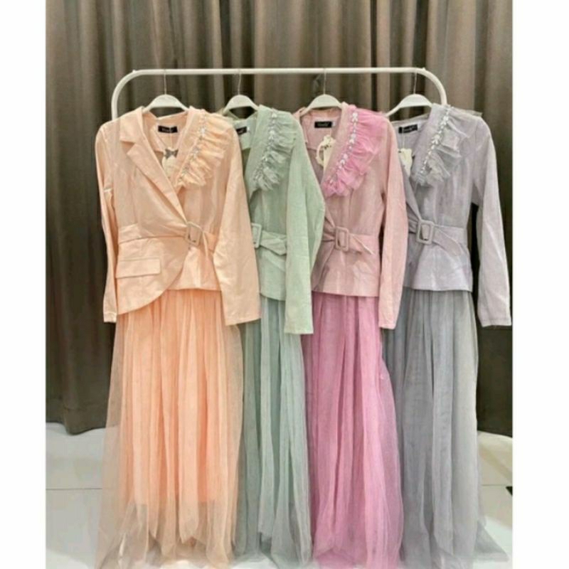 Hanumi Dress Vivorie - Dress Vivorie Mewah/Dress Tile Vivorie/Dress Mewah Premium/Gamis Tile Vivorie