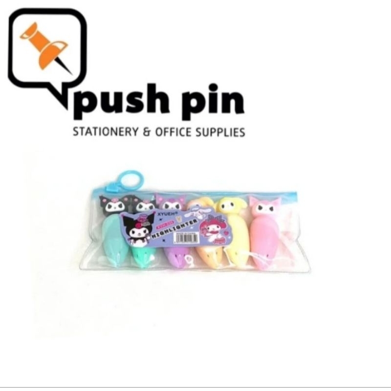 

Highlighter / Penanda Tulisan Katakter Kuromi isi 6 XYH-235