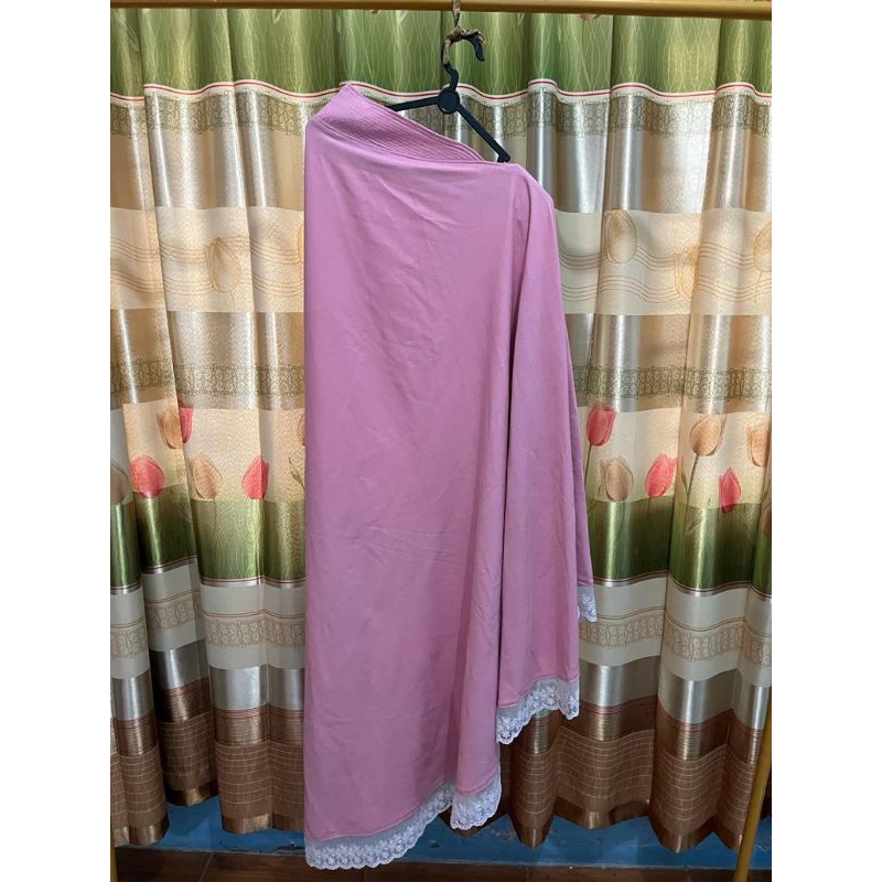 SECOND Khimar Pink Renda - Khimar Soft Pet Antem