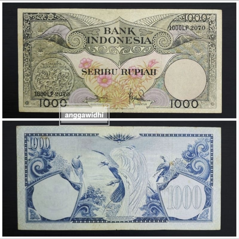 1000 Rupiah Seri Bunga Tahun 1959