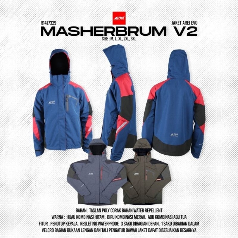 JAKET GUNUNG PRIA EVO MASHERBRUM AREI OUTDOORGEAR | JAKET PARASUT PRIA REI EVO MASHERBRUM