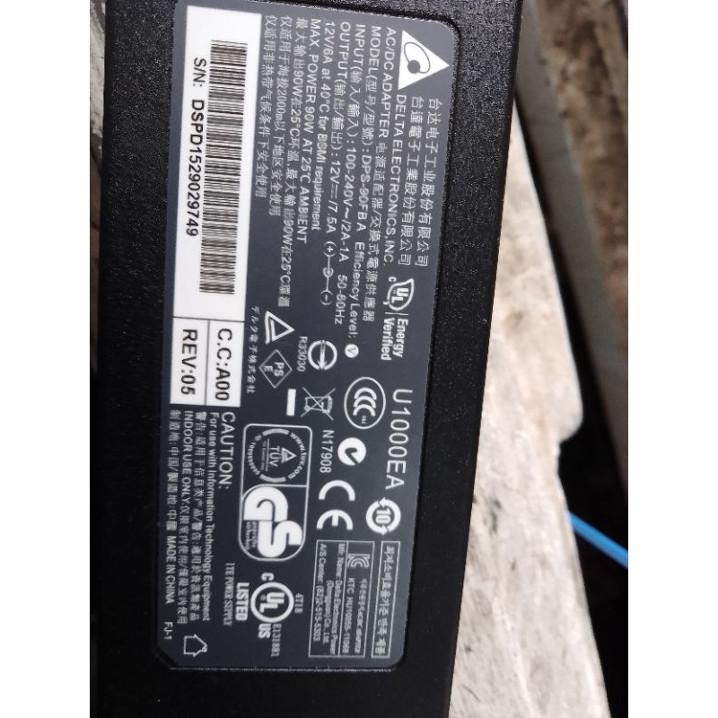 Adaptor laptop 12.V  7.5A seri U1000EA
