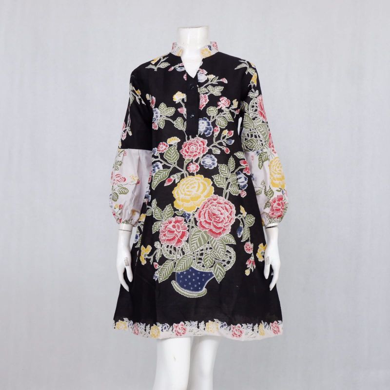 Atasan Tunik batik kerja wanita model encim Anantha