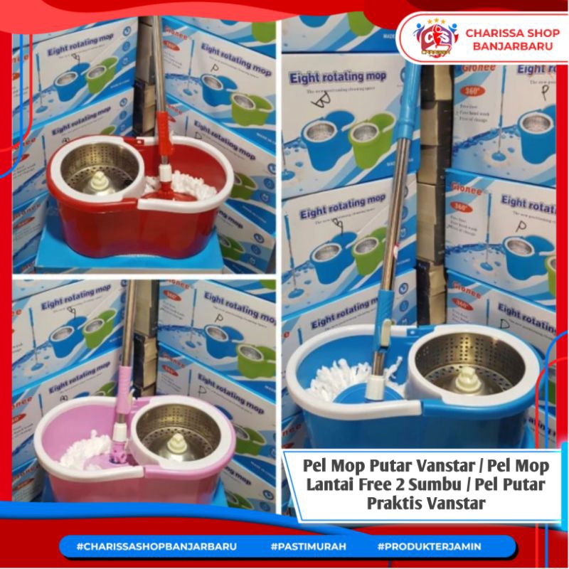Pel Mop Putar Otomatis VANSTAR / Pel Lantai Putar Otomatis  Pel Mop Putar Vanstar / Pel Mop Lantai F
