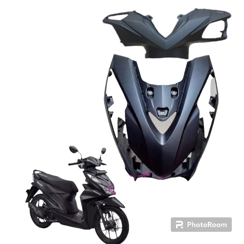 TAMENG DEPAN DAN BATOK DEPAN BEAT LED DELUXE NEW 2020-2023 HITAM DOFF