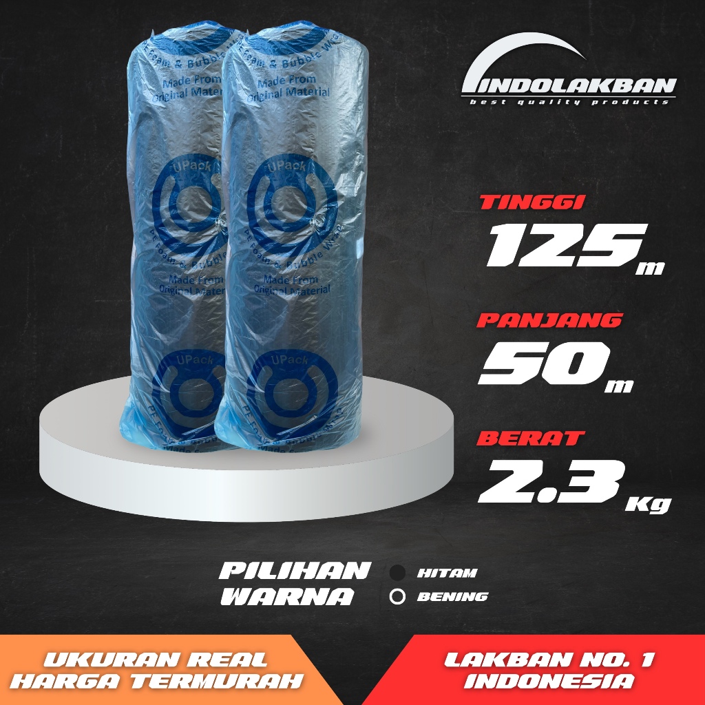 

Bubble Wrap UPACK Hitam 2,3 kg 125 cm 50 m - HARGA MURAH BANGET